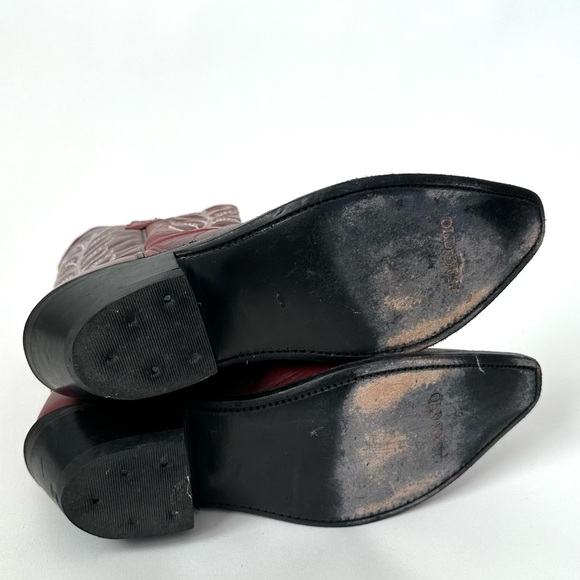 VINTAGE WOMEN’S RED LEATHER COWBOY BOOTS - Picture 11 of 13